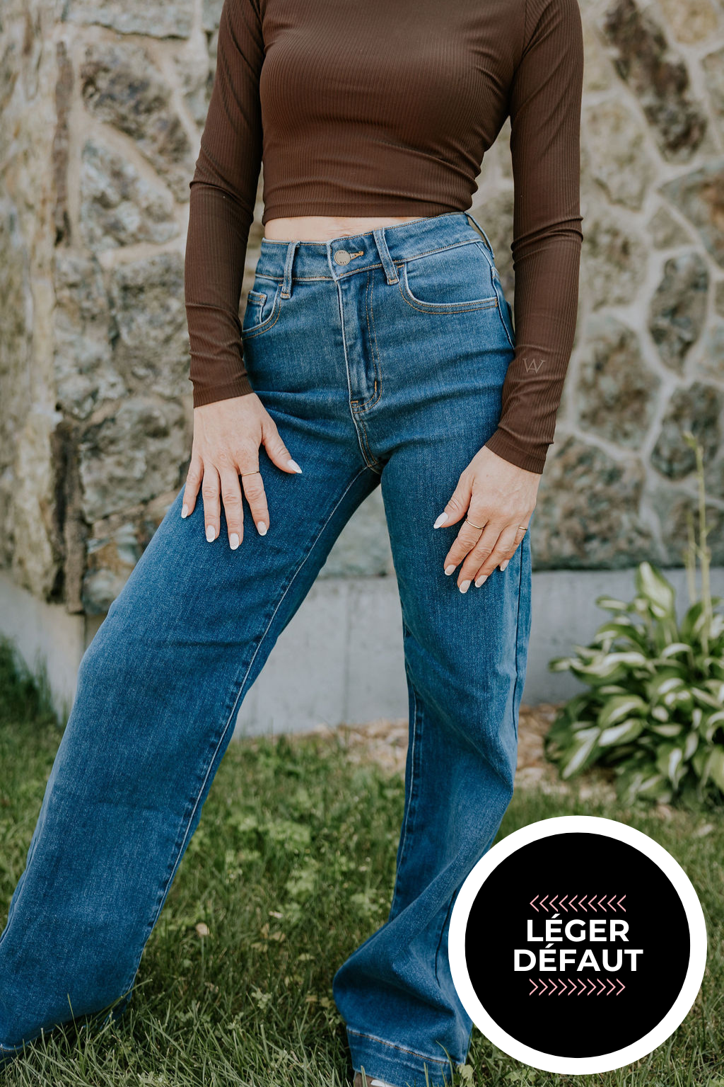JEANS SASHA -DARK WASH- "LÉGER DÉFAUT"