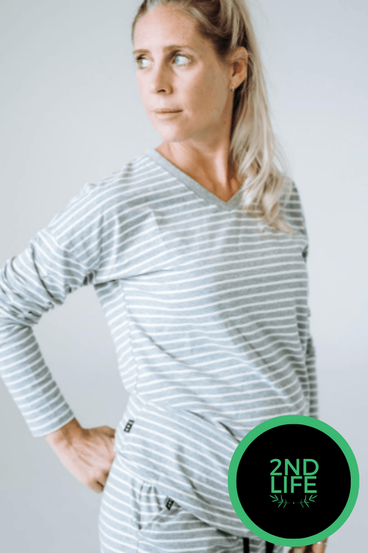 ENSEMBLE LOUNGEWEAR (ADULTE) -GRIS & BLANC- *2NDLIFE* - WILL&YOU
