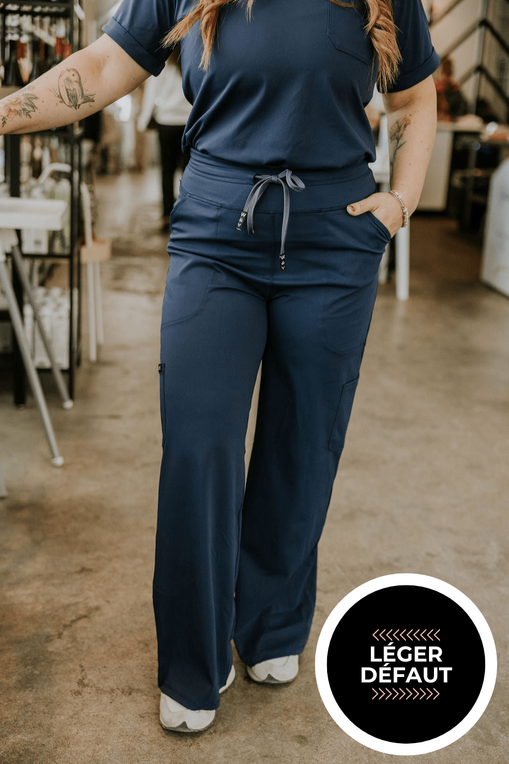 PANTALON D'UNIFORME SHEPHERD (COUPE DROITE) -MINUIT- "LÉGER DÉFAUT" - WILL&YOU