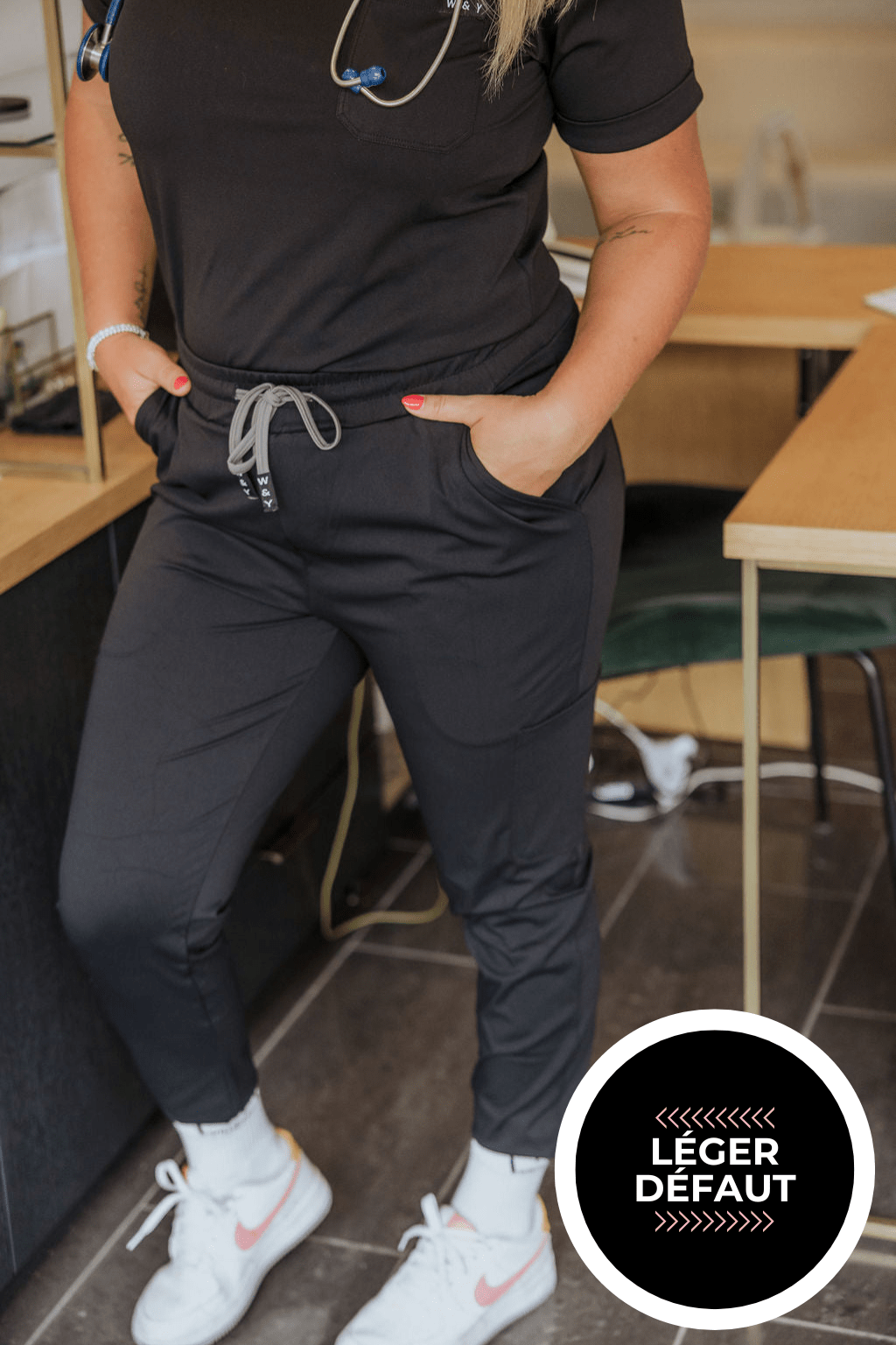PANTALON D'UNIFORME SHEPHERD -NOIR- "LÉGER DÉFAUT" - WILL&YOU