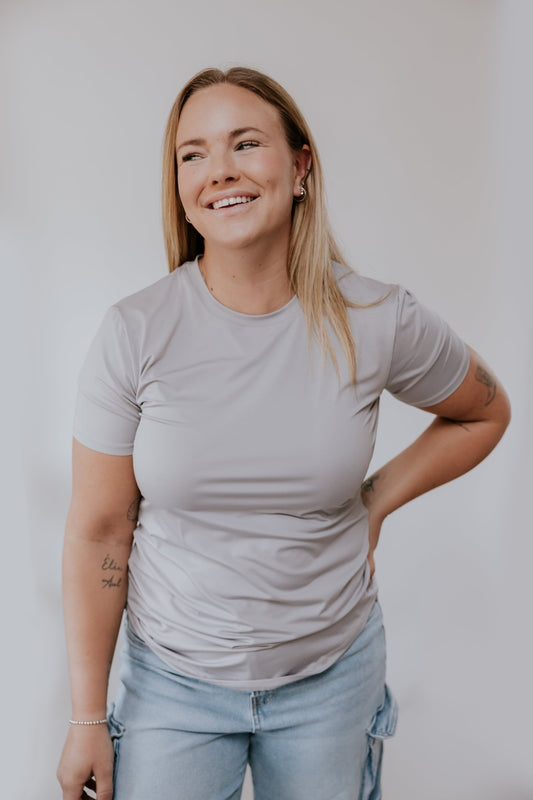 T - SHIRT CORPO DRYFIT (FEMME) - GRIS - WILL&YOU