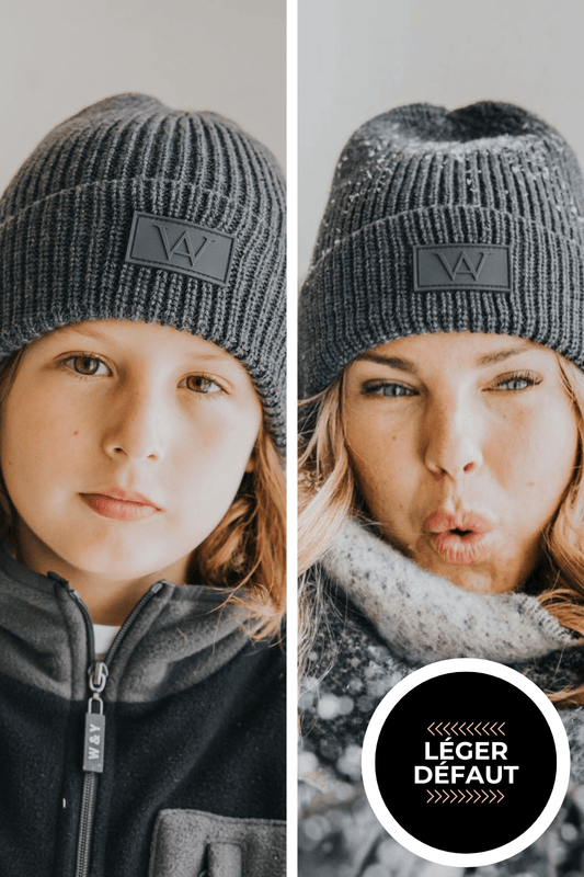TUQUE SPENCER (ENFANT & ADULTE) - CHARCOAL - "LÉGER DÉFAUT" - WILL&YOU