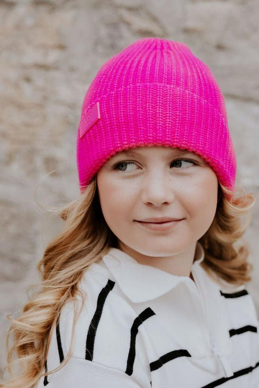 TUQUE SPENCER (ENFANT & ADULTE) - ROSE NÉON - WILL&YOU
