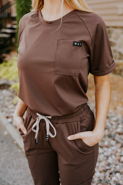 SHEPHERD UNIFORM TOP -ESPRESSO- 