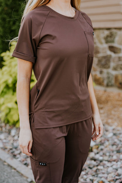 SHEPHERD UNIFORM TOP -ESPRESSO- 