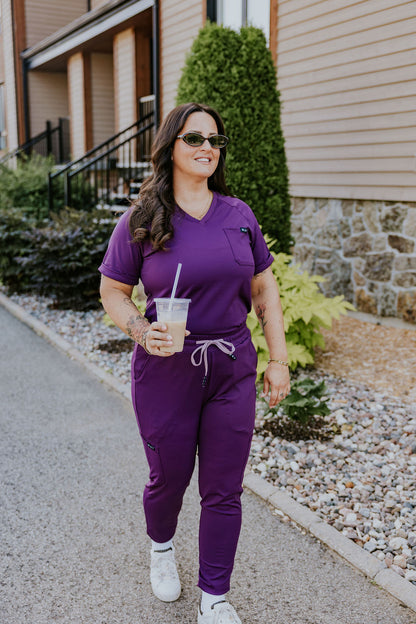SHEPHERD UNIFORM TOP (V NECK) -GRAPE- 