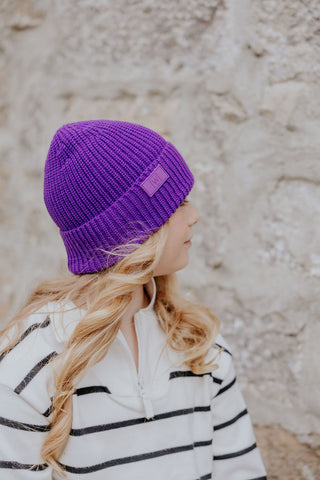 TUQUE SPENCER (ENFANT & ADULTE)  -MAUVE NÉON-