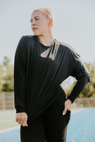 LONGSLEEVE SPORT NELLY  -MESH NOIR-