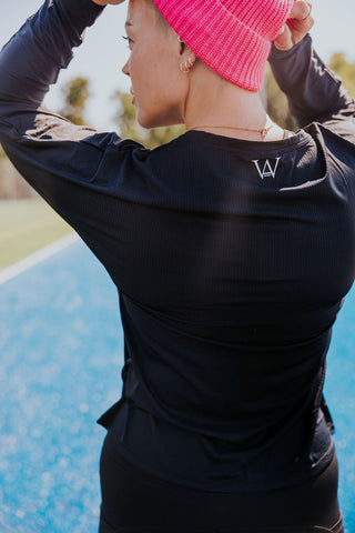 LONGSLEEVE SPORT NELLY  -MESH NOIR-