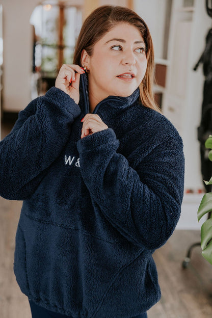 DEMI ZIP SHERPA FLORENCE - NAVY - WILL&YOU