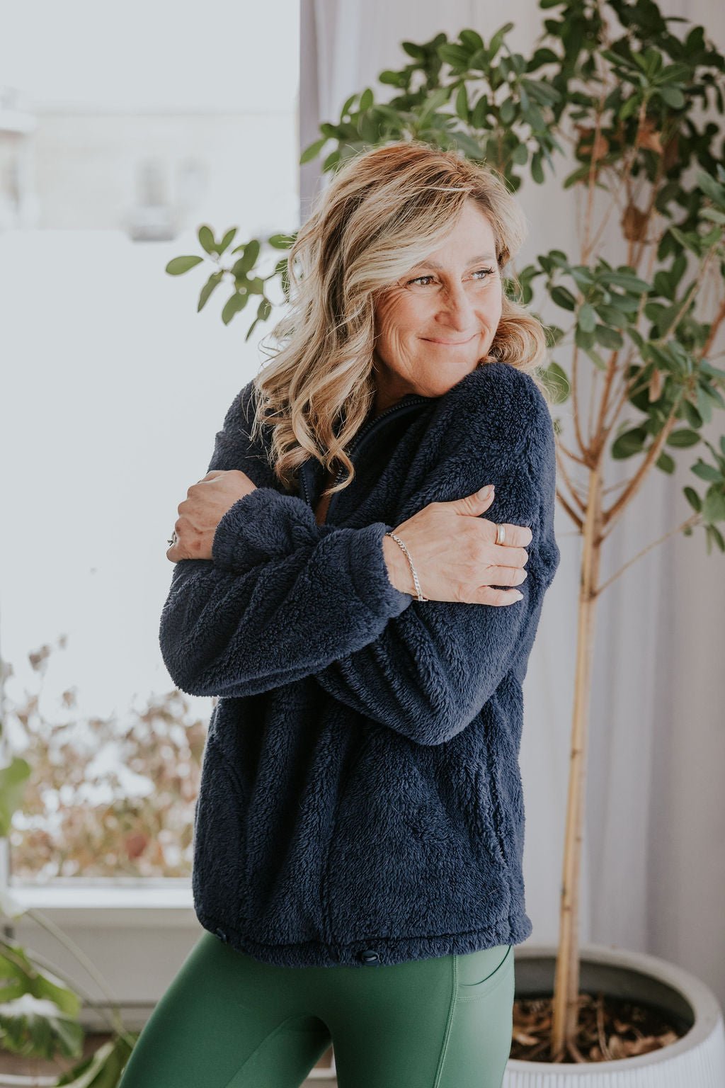 DEMI ZIP SHERPA FLORENCE - NAVY - WILL&YOU