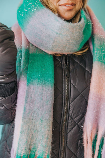 FOULARD ELSA - CARREAUX TURQUOISE - WILL&YOU