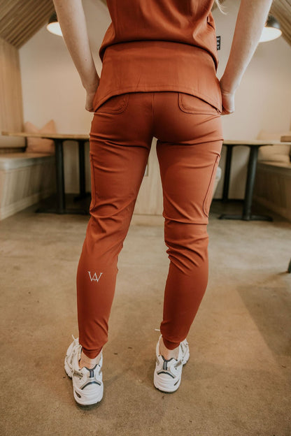 HAUT D'UNIFORME SHEPHERD AVEC POCHES (COL EN V) - TERRACOTTA - WILL&YOU