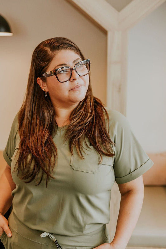 HAUT D'UNIFORME SHEPHERD SANS POCHE (COL EN V) - KAKI - WILL&YOU