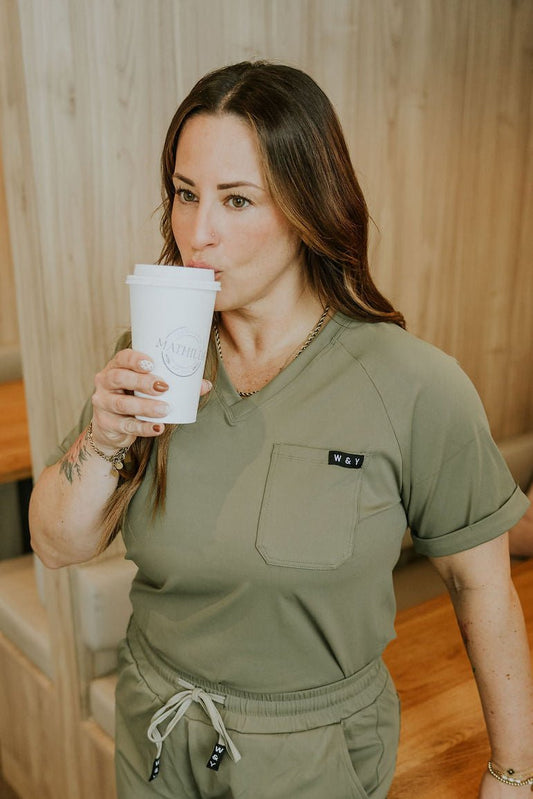 HAUT D'UNIFORME SHEPHERD SANS POCHE (COL EN V) - KAKI - WILL&YOU