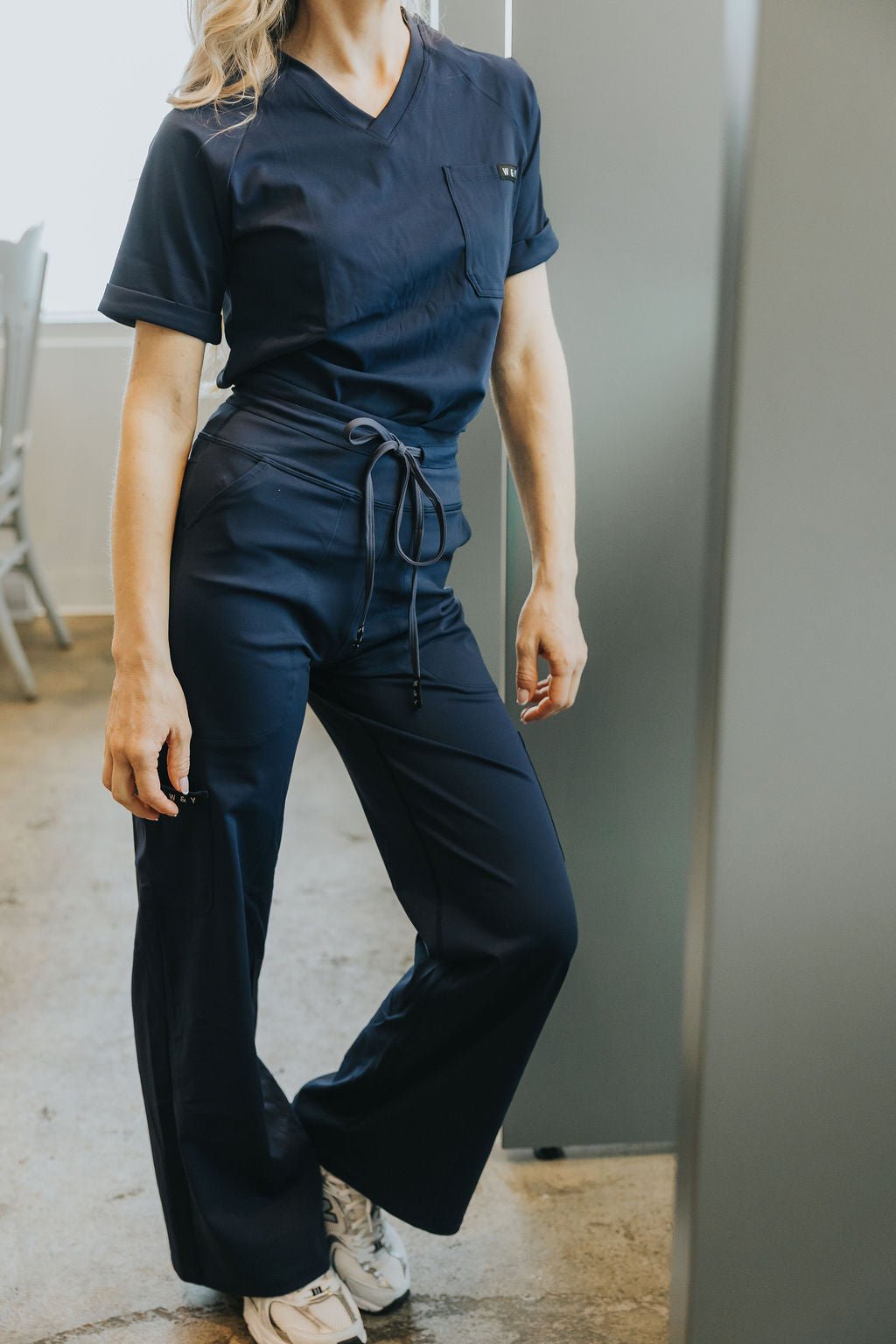 HAUT D'UNIFORME SHEPHERD SANS POCHE (COL EN V) - MINUIT - WILL&YOU