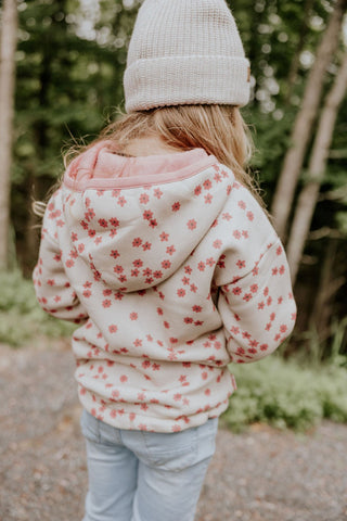 HOODIE LUCY (ENFANT) - FLEURI - *SANS CORDON* - WILL&YOU