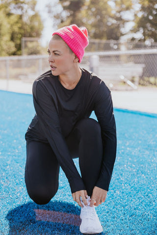 LONGSLEEVE SPORT NELLY - MESH NOIR - WILL&YOU