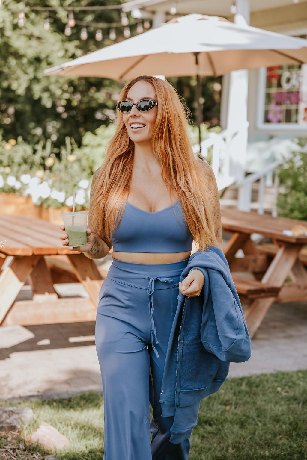 PANTALON MONICA -BLEU ORAGE - WILL&YOU