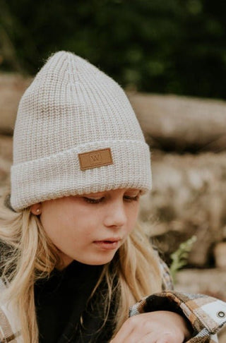 TUQUE LAINAGE (ENFANT & ADULTE) - CRÈME - WILL&YOU