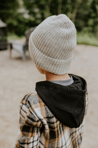 TUQUE LAINAGE (ENFANT & ADULTE) - GRIS - WILL&YOU