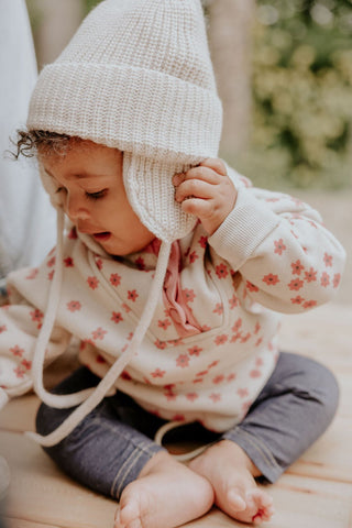 TUQUE LAINAGE (ENFANT AVEC OREILLES) - CRÈME - WILL&YOU