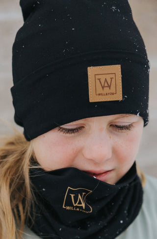 TUQUE PRINTEMPS ALBERT - NOIR - WILL&YOU