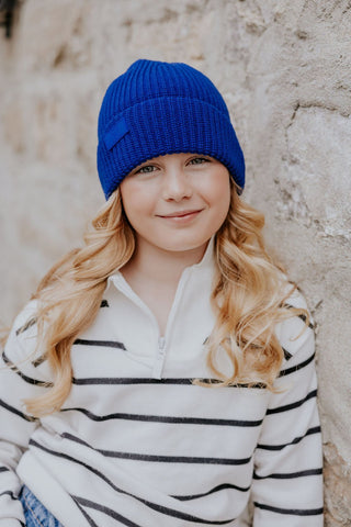 TUQUE SPENCER (ENFANT & ADULTE) - BLEU ROYAL - WILL&YOU