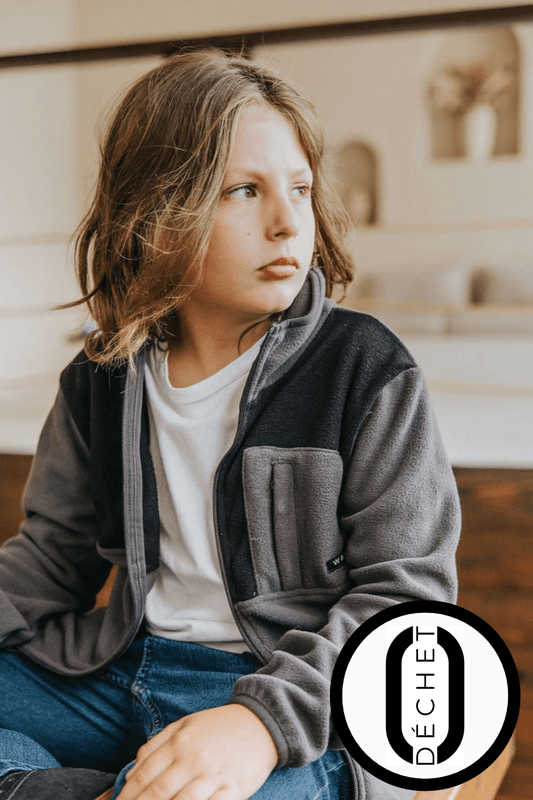VESTE POLAR PAOLO (ENFANT) -NOIR- | ZÉRO DÉCHET | - WILL&YOU